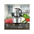 thumbnail image 4 of 8-Cup 250W Electric Food Processor with Handle, 3-Speed Meat Grinder Veggie Chopper, Stainless Steel Bowl, 4 Bi-Level Blades & Spatula, 4 of 7