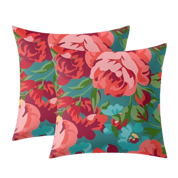 Peach Skin Velvet Pioneer Throw Pillow Covers for Decorative Couch Pillows for Living Room,Boho Cute Outdoor Pillows Covers for Patio Garden 18x18 Inches