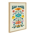 thumbnail image 2 of Kate and Laurel Sylvie Keep Growing Framed Canvas Wall Art by Rachel Lee of My Dream Wall, 23x33 Natural, Decorative Inspirational Floral Art for Wall, 2 of 6