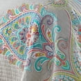 thumbnail image 5 of Levtex Home - Deniza Quilt Set - Full/Queen Quilt (88x92in.) + Two Standard Pillow Shams (20x26in.) - Paisley - Teak, Blue, Red, Green, Yellow, and White - Reversible - Cotton Fabric, 5 of 5