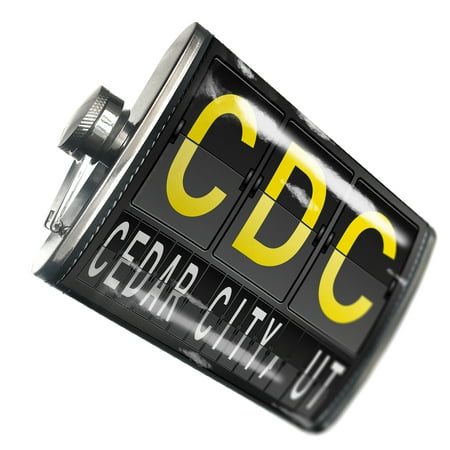 

NEONBLOND Flask CDC Airport Code for Cedar City UT