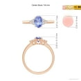 thumbnail image 4 of ANGARA Natural Solitaire Oval Tanzanite and Diamond Promise Ring in 14K Rose Gold for Women (Size-7x5mm) | December Birthstone, Birthday, Anniversary, Jewelry Gift for Women | Natural Tanzanite Ring, 4 of 9