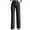 Black Pants Women, variant on Dress Pants Women Business Casual Straight Leg Slacks Pant Striped Print High Waisted Work Trousers with Pockets Black XL