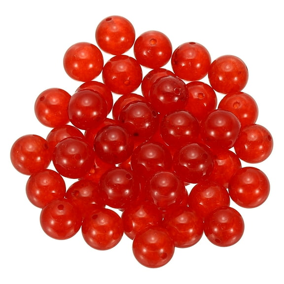 Uxcell 10mm Aventurine Beads, 45 Pcs Round Natural Gemstone Beads for Jewelry Making DIY, Red