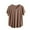 Khaki, variant on ZyeKqe Plus Size Pajamas Tops for Women Short Sleeve Shirts Casual V Neck T Shirts Loose Fitted Sleepwear