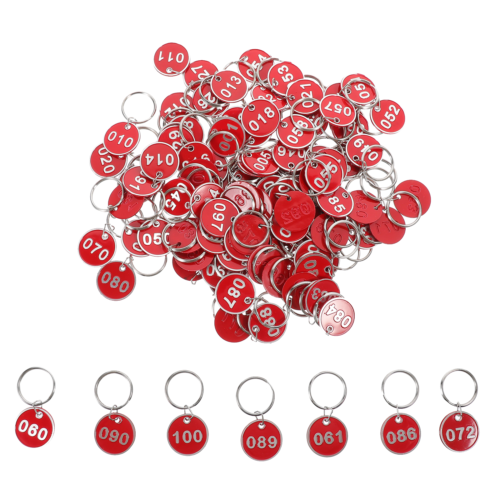 HOMEMAXS 200 Pcs  Convenient Key Tags Number from 1 to 100 Sauna Storage Number Tags