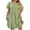 Mint Green, variant on Fmbrln Womens Plus Size Summer Short Sleeve Dress Fashion Crew Neck Tiered Ruffle Mini Dress Casual Loose Solid Color Beach Sundress