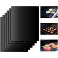 thumbnail image 1 of Grill Mat Set of 6-100% Non-Stick BBQ Grill Mats, Heavy Duty, Reusable, and Easy to Clean - Works on Electric Grill Gas Charcoal BBQ 15.75 x 13-Inch(6 Pcs Solid Mat, 1 of 6