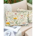 thumbnail image 6 of Beige Farmhouse Floral Throw Pillow Cover 12 x 20 Inch Decorative Pillow Cover Spring Summer Botanical Lumbar Pillowcase Seasonal Rectangle Cushion Case for Couch Sofa Bed Living Room, 6 of 7