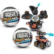 5 Surprise Monster Trucks Series 3 Color Change by ZURU Collectible Racing Battle Surprise Fireable Weapons Action Toys for Boys
