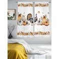 thumbnail image 3 of Thanksgiving Sheer Curtains 63 inches Long, Pumpkin Turkey Maple Leaf Fall Sunflower Light Filtering Sheer Window Curtains Rod Pocket Voile Drapes for Bedroom Living Room, 2 Panels 52"W x 63"L, 3 of 7