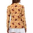 thumbnail image 2 of Yuyamidu Pumpkin Golf Shirt for Women Thanksgiving Turkey Golf Pullover Tennis Tops Lightweight Fall Long Sleeve Zip Up Outfits for Sports Size XS, 2 of 8