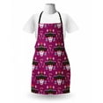 thumbnail image 3 of Cinco de Mayo Apron, Continuous Pattern with Flowers and Sugar Skull Sombrero, Unisex Kitchen Bib with Adjustable Neck for Cooking Gardening, Adult Size, Dark Magenta Multicolor, by Ambesonne, 3 of 4