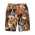 thumbnail image 4 of Lsque Mens Swim Trunks Dogs Different Breeds Pattern - Bathing Suit Compression Liner - Beach Swim Shorts Swimwear - (S-3XL) - Stretch Quick Dry -3X-Large, 4 of 9