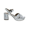 thumbnail image 2 of Aerosoles Womens Cosmos Leather Criss-Cross Block Heels, 2 of 3