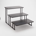 thumbnail image 1 of American Metalcraft ISP18 Rectangular Three-Tier Stand, Fixed, Black, 1 of 4