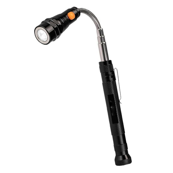 BinKFF Telescoping Pickup Tools Flashlight Led Telescoping Flashlight with Neck Bendable Spring Stick, Cool Gadgets Stocking Stuffer Holiday Christmas Gifts for Dad, Husband, Grandpa
