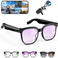 thumbnail image 1 of Gafas Inteligentes, Grabación de Video HD, Gafas con Cámara de Grabación de Video 1080P para Hombre y Mujeres, Traducción en Tiempo Real, Asistente de Voz con IA, 1 of 12
