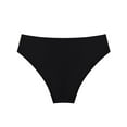 thumbnail image 4 of CHICTRY Kids Girls Solid Color Swim Triangle Briefs Gymnastics Dance Bikini Bottoms Black 8, 4 of 6