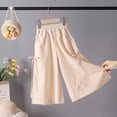 thumbnail image 6 of Girls Sweatpants Joggers Sweat Pants High Waisted Casual Pants with Drawstring 6-12 Months 12-24 Months 2t 3t 4t 5t 6t 7t 8t 9t Children(Beige,13-14 Years), 6 of 8