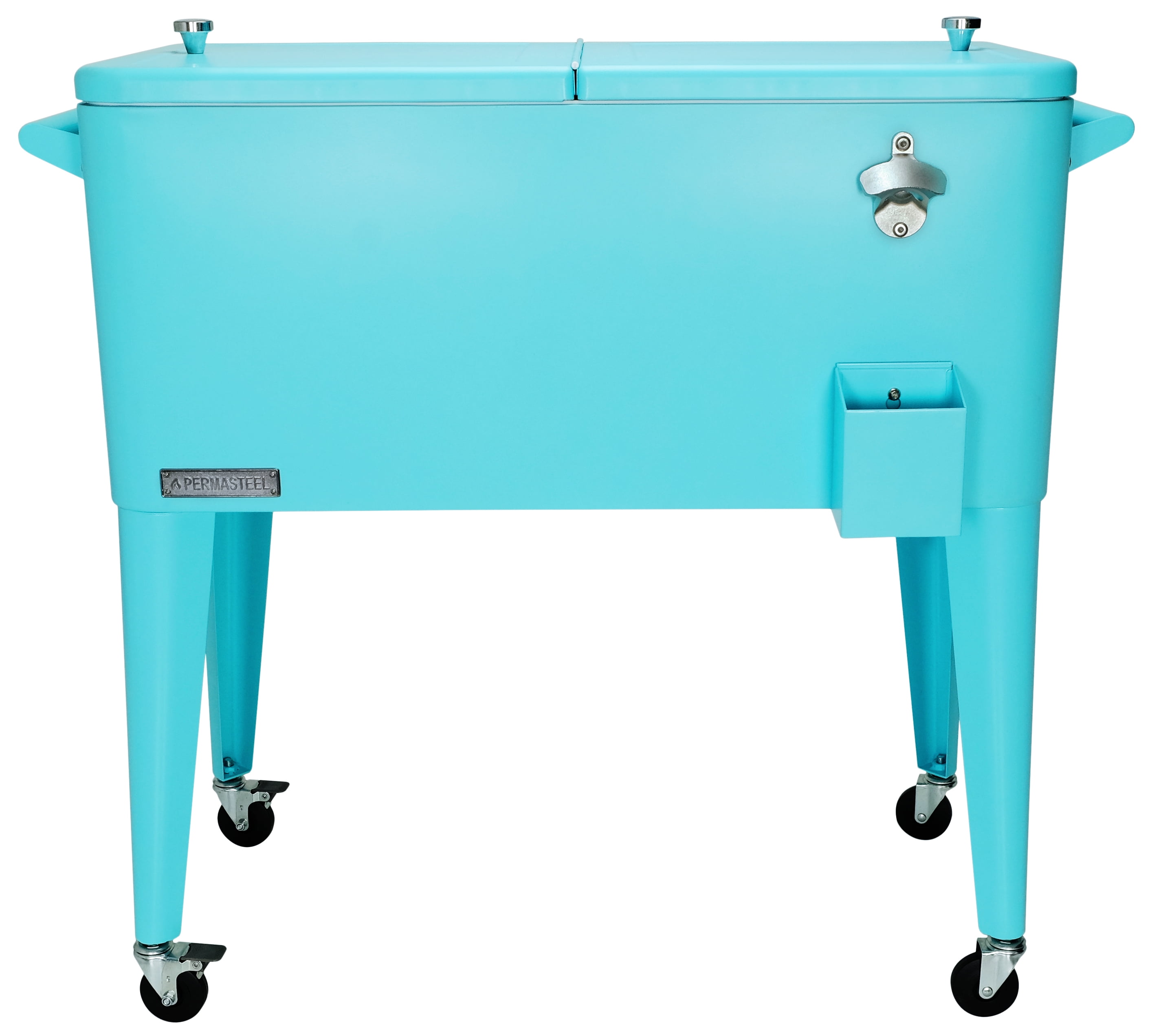 tommy bahama the entertainer 77 quart steel rolling portable patio party cooler