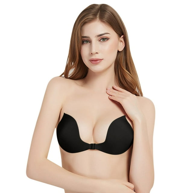 Women Invisible Lift Sticky Bra Breathable Strapless Adhesive Push Up Silicone Bras
