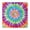 Rainbow Tie Dye-1, variant on Blue White Tie Dye Mandala Pattern Square Fitted Tablecloth with Elastic Edge,Square Table Cover,Washable Elastic Table Cover for Home Kitchen Party Decor 34"x34"
