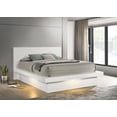 thumbnail image 2 of Jessica Wood Eastern King LED Panel Bed Snow White, 2 of 6