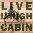 thumbnail image 3 of Kimberly, Allen 12x12 Black Modern Framed Museum Art Print Titled - Live Laugh Cabin, 3 of 5