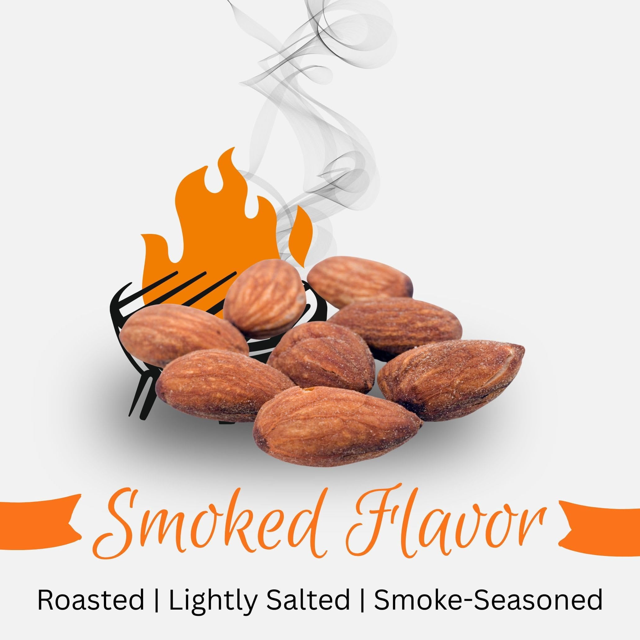 Smoked Almonds by It's Delish, 2 Lbs Bulk  Gourmet Lightly Roasted Salted Almond Nuts Smoky Flavor, Healthy Snacks, Yummy Nut Snack for Adults  Trans-fat Free, Kosher Parve