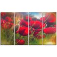 thumbnail image 2 of Fleurs de Coquelicot Rouges Épaisses - Impression sur Toile Florale, 2 of 3