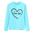 thumbnail image 2 of DPTALR T-shirt Ample Imprimé pour Femmes Manches Longues Blouse Col Rond Hauts Décontractés, 2 of 3