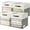 Beige / Off-White, variant on Storage Cubes, 4 Pack Linen Foldable Storage Bins with Clear Window and 2 Handles, 13x15x13 Storage Cube Bins for Shelf Closet, Kallax, Clothes, Books - (Beige and White)