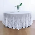 thumbnail image 3 of Efavormart 108" WHITE Premium Lace Round Tablecloth For Banquet Party Wedding Event Home Decor, 3 of 11