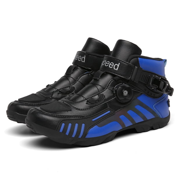 Botas de moto y zapatos de moto para todas las estaciones para hombre y mujer.,Azul,45