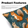 thumbnail image 2 of Squirrel Luxurious Velvet Throw Covers Pillow Inserts - Set of 2 Throw Pillows with Unique Patterns - 16x16, 18x18, 20x20 Inches for Home Decor and Gifts, 2 of 6