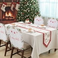 thumbnail image 4 of Merry Christmas Chair Covers Set of 1 Red Star Ball Evergreen Bough Berry Wood Chair Back Covers Stretch Removable Washable Slipcovers Protector for Dining Room Kitchen Party Decor, 4 of 5