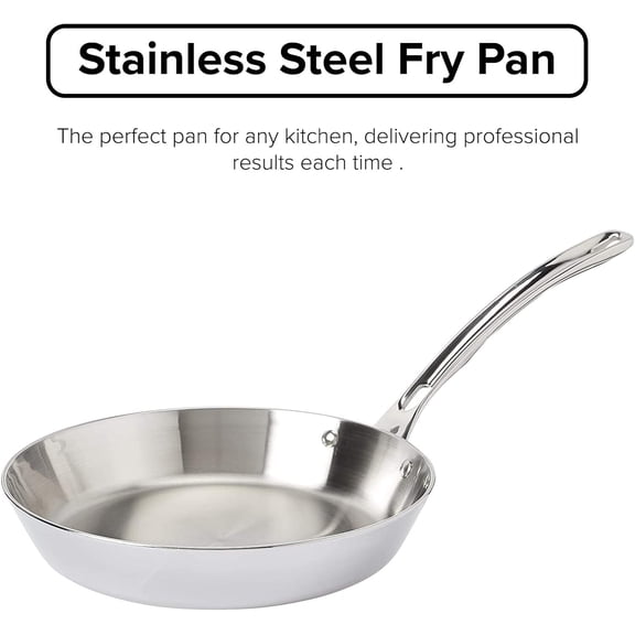 Viking 3 PLY 18/8 Stainless Steel 10" Frying Pan Aluminum Core Dishwasher Safe
