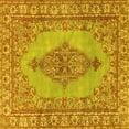 thumbnail image 1 of Ahgly Company Indoor Square Persian Yellow Traditional Area Rugs, 5' Square, 1 of 4