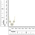 thumbnail image 2 of AFFY 14K Yellow Gold Over Sterling Silver Round Cut Natural White Diamond Triple Startburst Pendant Necklace Along With 18" Chain Jewelry For Women's (0.12 Cttw, I2-I3 Clarity), 2 of 3