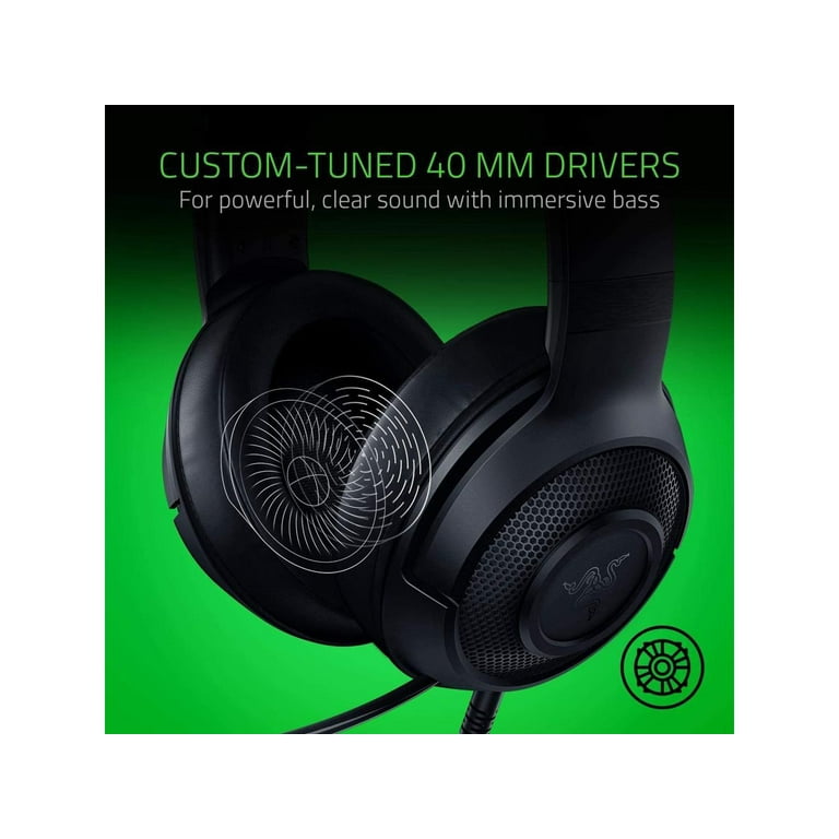 Razer Kraken X Lite Ultralight Gaming Headset: 7.1 Surround Sound Capable  Lightweight Frame Bendable Cardioid Microphone for PC, Xbox, PS4, Nintendo  Switch - Classic Black 