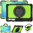 thumbnail image 3 of ELEHOLD Rugged Case for  Samsung Galaxy Tab S10 FEplus/FE+ 2025 Three-Layer Protection with Screen Protector Portable Folding Handle Grip 360° Rotating Kickstand Bracket Shockproof Cover,B, 3 of 6
