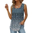thumbnail image 1 of Qiopertar Mode Blouse Décontractée Sans Manches à Col d'Été pour Femmes, Imprimé, Offres de la Semaine, Liquidation à Moins de 5$, jusqu'à 90 % de Réduction, 1 of 5