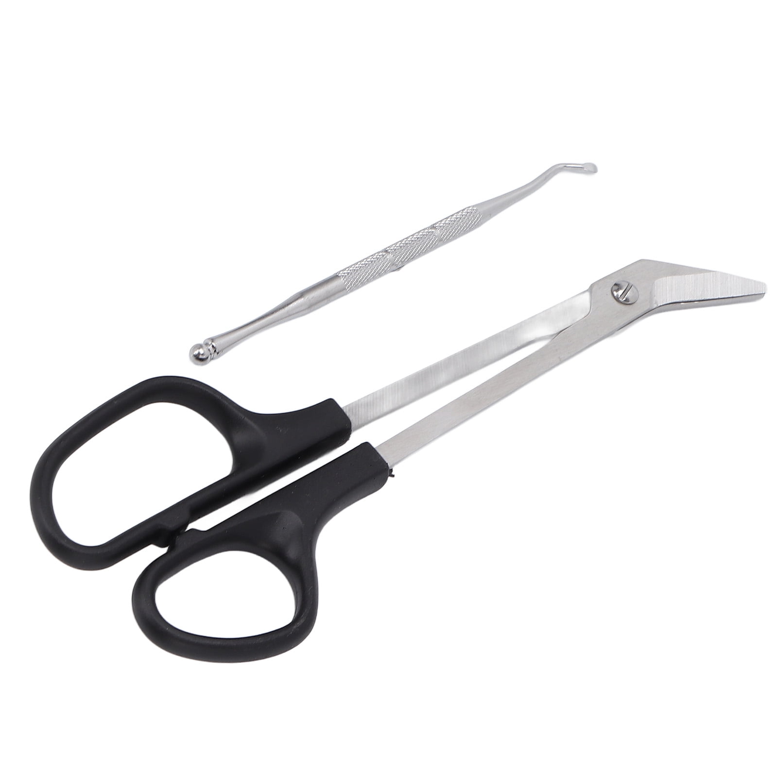 Higoodz Toenail Scissors Long Handled Ergonomic Unique Design Toenail Clippers with Nail Picker