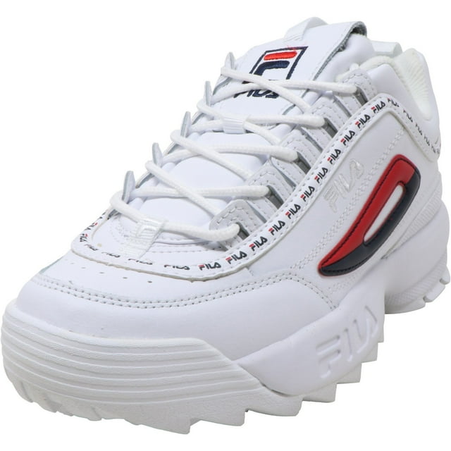 Fila Disruptor Ii Premium Blanc / Rouge Marine Cheville Haute Marche - 8M