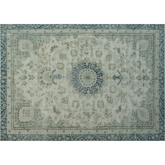 Semi Antique Marilee Ivory/Blue Rug, 8'0" x 11'1"