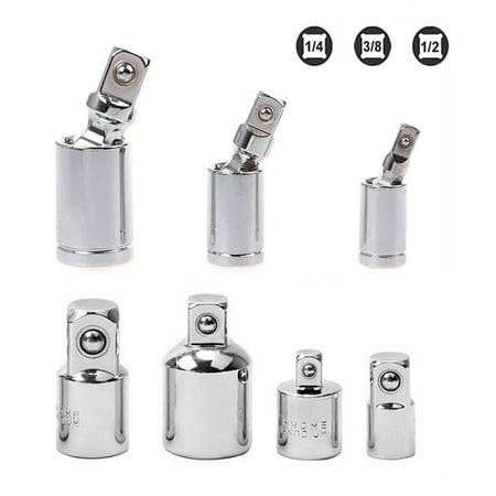 

BAMILL 7pcs Universal Joint Impact Socket Adapter & Reducer Set - 1/4 3/8 and 1/2 inch