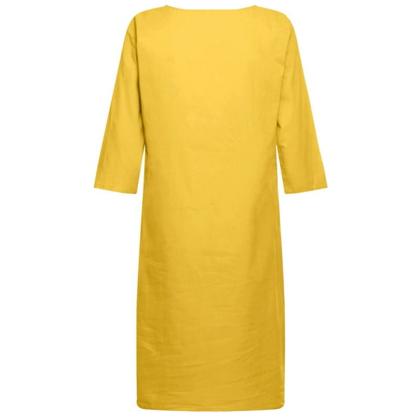 Vestido amarillo corto casual hotsell