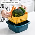thumbnail image 2 of Colador de cocina plegable 2 en 1, juego de colador de frutas y verduras, cesta de lavado multifuncional, conservación de alimentos, 2 of 8
