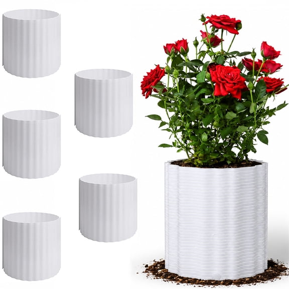 Triani 6Pcs Plant Protective Cover,16.5x9In Warm Rose Cones Connectable Winter Rose Plant Protective Cover for Protecting Sapling Bush from Wind Freeze Animals